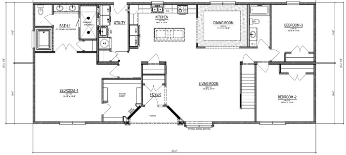 Silverpoint Homes - Stanley Cape Cod style modular floor plan